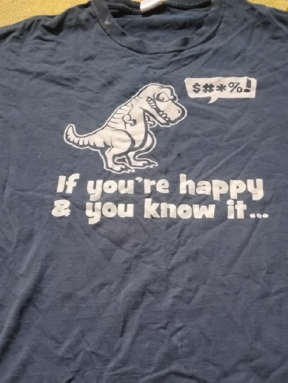 Kids Navy Graphic T‑Shirt with Dinosaur Print